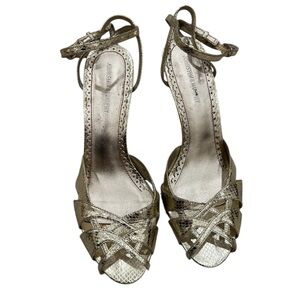 Johnston Murphy Women’s Gold Strappy Sandals Size 8.5